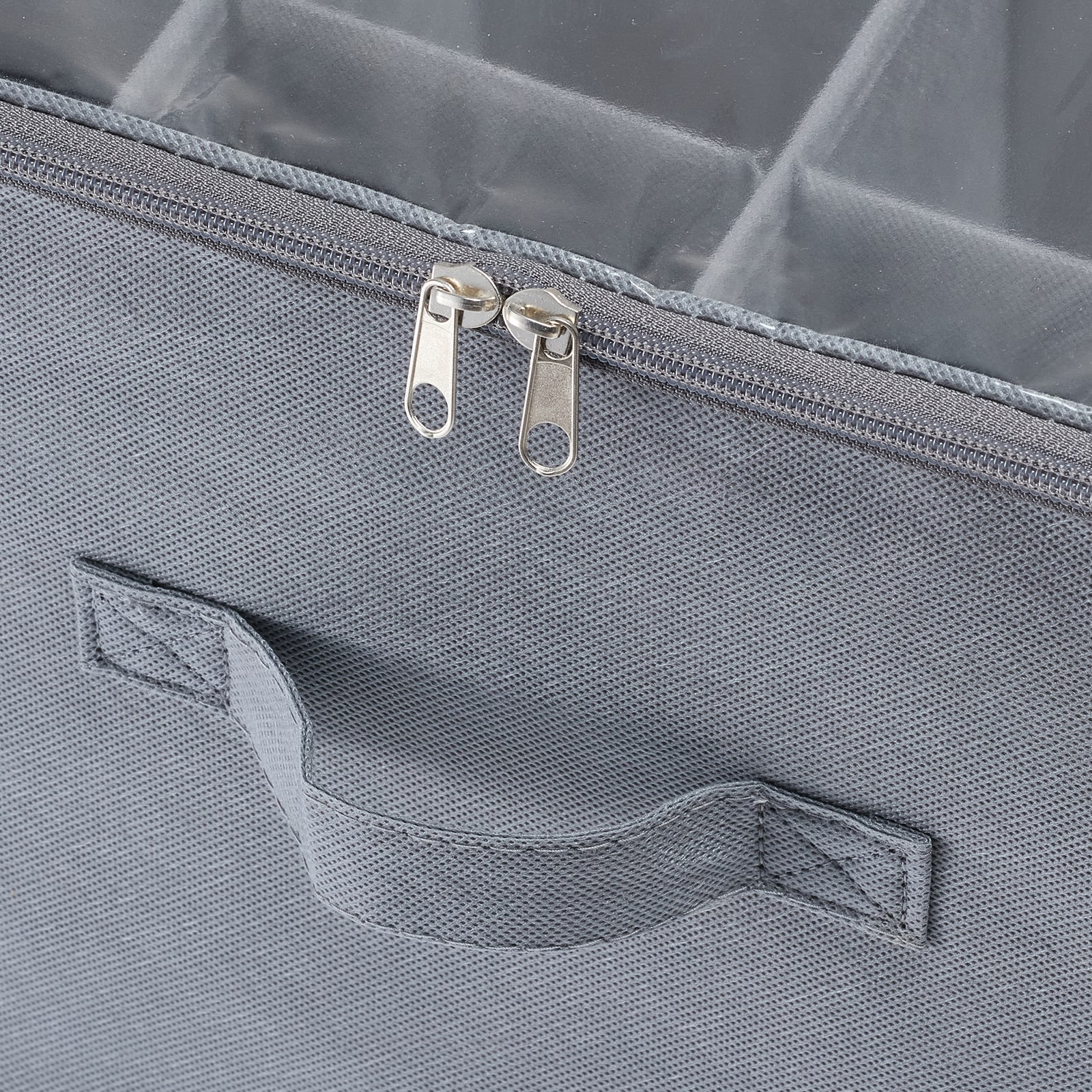 Under Bed Shoe Storage Organizer With Clear Window And Dividers_voghion.com